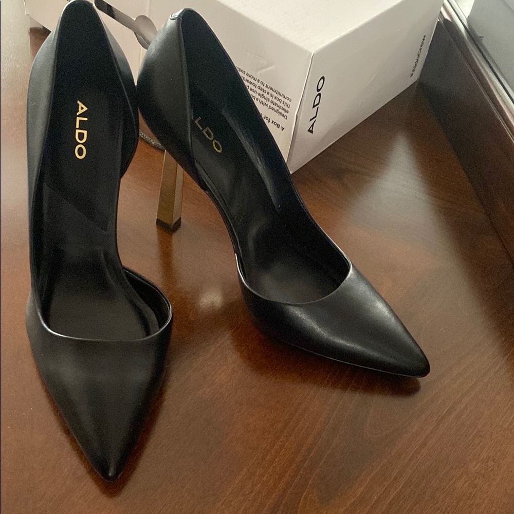 Aldo Black Stiletto Heels Classic Pumps